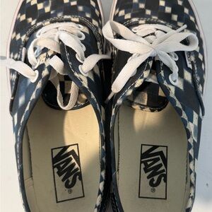 Vans Black and White Canvas Sneakers